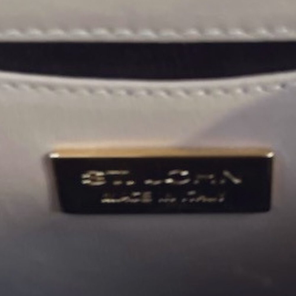 St John Collection Leather Crossbody/Clutch Quilted Handbag-Cream - Picture 10 of 10